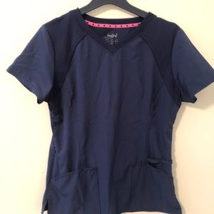 Navy Blue Scrub Top